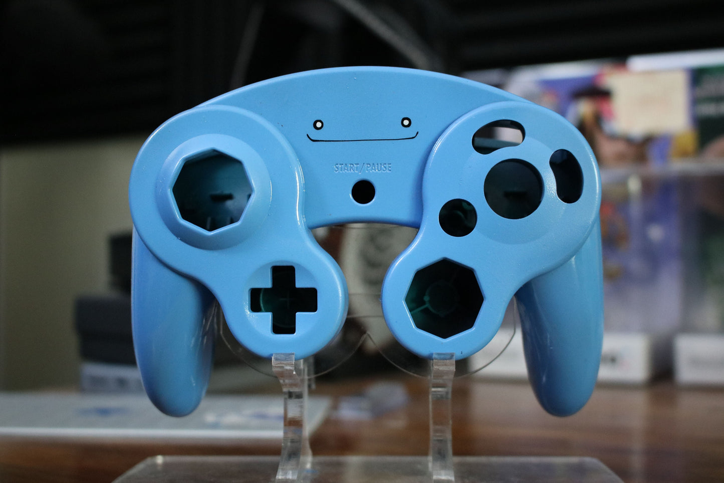 Custom Painted Official Nintendo GameCube Controller Shell (OEM) | Super Smash Bros. Melee & Ultimate | Pokémon | Wooper |