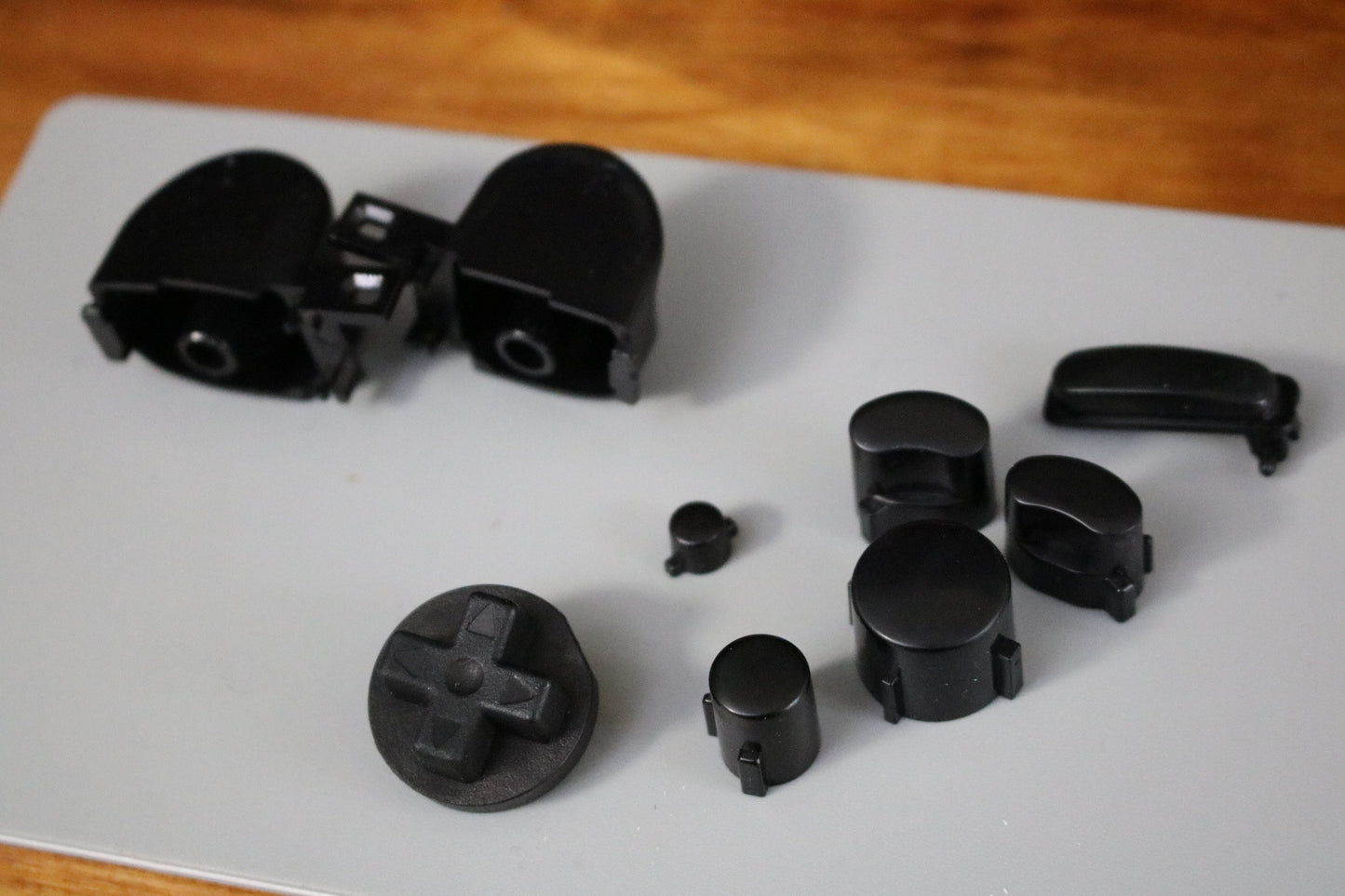 Black Dyed Bald OEM Nintendo GameCube Controller Buttons | ABXY, Z, D-pad, and Start | Oem Gcc | PhobGCC | Balded | Custom | Dyed | Black |