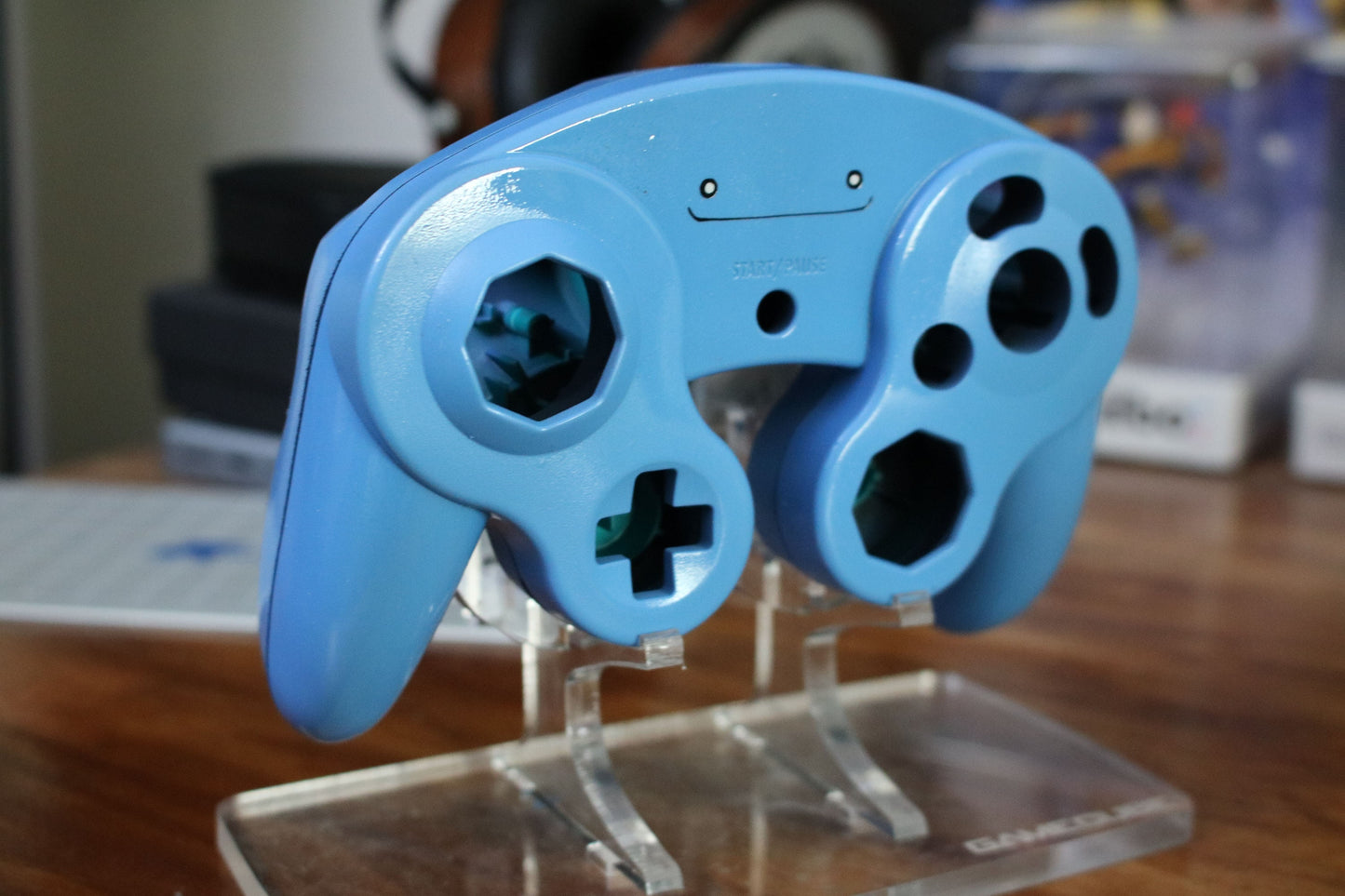 Custom Painted Official Nintendo GameCube Controller Shell (OEM) | Super Smash Bros. Melee & Ultimate | Pokémon | Wooper |